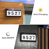 Solar Address Sign, Lighted Address Plaque Outdoor Waterproof, Illuminated Address Numbers, House Numbers for Outside