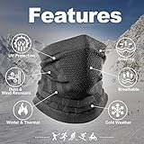 WTACTFUL Winter Neck Gaiter Neck Warmer Half Face Ski Mask Cover Shield for Cold Weather Windproof Tube Bandana Balaclava for Running Skiing Hunting Snowboarding Cycling Motorcycle Riding All Black