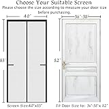 Upgraded Magnetic Screen Door Thicker 250g/㎡ Reinforced Mesh,36 Longer Magnets,Door Screen Magnetic Closure for Single Door,Retractable Mosquito Net for Door,Fit Doors to 38x82 Inch,Black