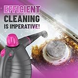 Pressurized Handheld Steam Cleaner with 10pcs Accessories&Safety Lock, Multi-Purpose Natural Deep Cleaning Steamer, Multi-Surface Steamer for Cleaning Home, Car, Upholstery, Grout and More