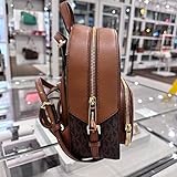 Michael Kors Jaycee XS Mini Convertible Backpack MK Signature Crossbody (Brown)