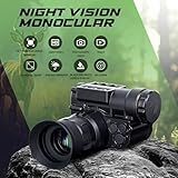 GOYOJO Night Vision Goggles, NVG Digital Night Vision Monocular with Photo and Video Shooting, Helmet Mounted Night Vision Distance 200M for Hunting, Camping