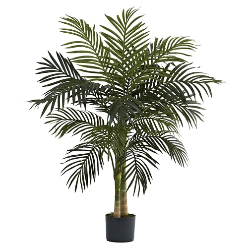 Nearly Natural 4ft Golden Cane Palm Artificial Tree