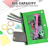 LURLIN 3-Ring Pencil Pouch, 30 Pack Bulk Zipper Pen Pouches in Assorted Colors for Office College School Supplies Cosmetics, Cloth Pencil Case for 3 Hole Binder…