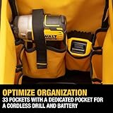 DEWALT Tool Bag, Water Resistant, Hard Bottom, 20-inch, Professional Tool Tote with Organization (DWST560104)