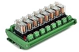 Electronics-Salon DIN Rail Mount AC/DC 24V Control 8 SPDT 16Amp Pluggable Power Relay Module, G2R-1-E