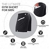 Anthem Athletics Hyperflex 5 Inch Men's Workout Shorts - Zipper Pocket Short for Running, Athletic & Gym Training - Black Onyx G2 - Large