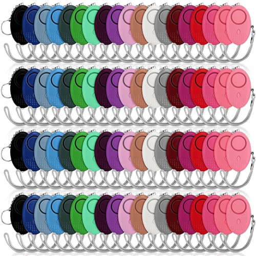 Kanayu 76 Pcs Personal Alarm Bulk 130DB Safe Sound Emergency Safety Self Defense Security Alert Keychain with Led Light Personal Protection Alarm for Women Girls Kids Elderly (Mixed Colors)