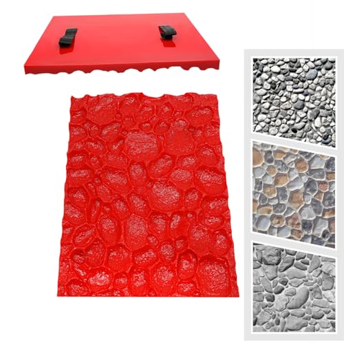 Concrete Cement Wall Floor Mat, Cement Imprint Seamless Texture Stamp Mat, Stone-like Pattern Texture Style, Outdoor Landscaping Stone Forms