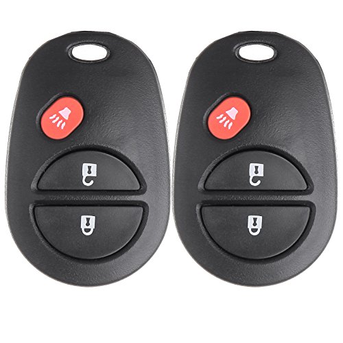SCITOO Compatible with 2X3 Button New Key Fob Keyless Entry Remote Replacement Transmitter Clicker Beeper Alarm fit 04-16 for Toyota Sienna Tacoma Tundra Highlander Sequoia GQ43VT20T