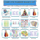 YITOHOP 15000+ Loom Rubber Bands Bracelet Kit, Rubber Bands for Bracelet Making Kit,Loom Bracelet Making Kit with 3 Layer Container,30 Colors,380 Beads, Charms Hooks Tools