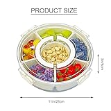 CEIPET Divided Serving Tray with Lid and Handle Fruit Containers for Fridge Snack Box Container Divided Storage Box for Platters for Serving Food Outdoor Party Snack Cracker and Spice Organizer