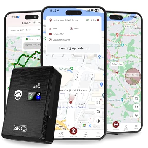 SafeTag Mag 4G – Rechargeable Magnetic 4G LTE GPS Tracker, Car, Van, Motorbike, Caravan, etc. 34-195 Countries, 90 Day Standby, Real Time Tracking and Alerts, 7 Day Free Trial+SIM Included, UK Company