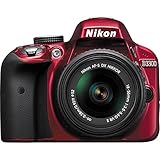 Nikon D3300 24.2 MP CMOS Digital SLR with Auto Focus-S DX NIKKOR 18-55mm f/3.5-5.6G VR II Zoom Lens (Red)