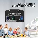 Wall Mounted Cell Phone Charging Station Mobile Phone Charging Station | Fast Charging 8 Device | Compatible with iphone ipad Smartphone Tablets Android Port | Great for Offices Hotel Hospital Airport