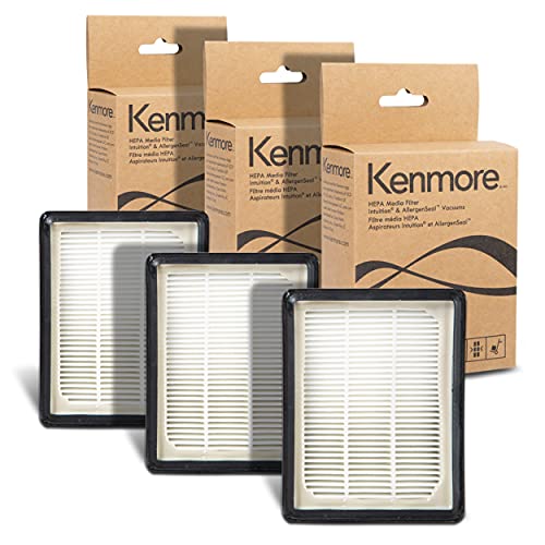 Kenmore K3010 HEPA Replacement Filter, 3 pack, for Upright Vacuum Cleaner BU4022, BU4050,BU4020, BU4018, BU3040, DU2012, DU2015, DU5080, DU5092, DU2001