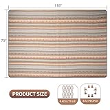 G GOOD GAIN Picnic Blankets Outdoor - Waterproof Outdoor Rug with Shoulder Carry Strap | Machine Washable Picnic Mat with Sandproof Backing for RV, Balcony, Camping, Hiking, Concerts (Orange, 9' x 6')