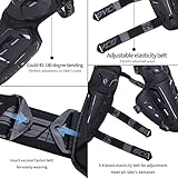 Scoyco 4Pcs Knee-and-Shin Guards Elbow Guards Anti-slip for Men 2 in 1 Protector Adjustable Powersport Protection/Motorbike/Racing/Motorcycle/Cycling