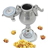 Hand Popcorn Machine, High Pressure Popcorn Maker, Chinese Traditional Old-Fashioned Pop Corn Machine, Stainless Steel Mini Hand Cannon Food Amplifier