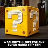 LEGO Super Mario 64 Question Mark Block 71395, 3D Model Set for Adults with 4 Microscale Game Levels: Peach’s Castle, Bob-omb Battlefield, Cool Mountain and Lethal Lava Trouble