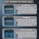 GaRcan Egg Incubator, 300/392/500 Eggs Incubator, Digital Poultry Hatcher Machine with Automatic Egg Turning, Temperature Control, LED Screen, General Purpose Incubator for Chickens Ducks Birds,300