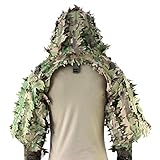 ROCOTACTICAL 3D Leafy Ghillie Suit Foundation Viper Hood/Breathable Mesh Ghillie Cape