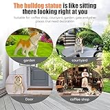 CNFCollection Adorable Standing English Bulldog Puppy Garden Statue, Cute Decorative Resin Figurine for Backyard, Porch, Lawn, Patio for Dog Lovers