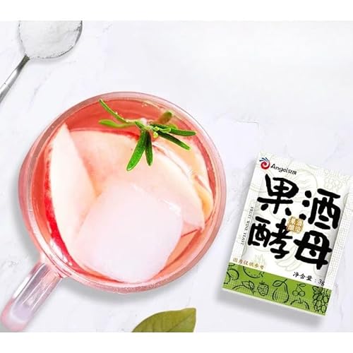 Angel fruit wine yeast, homemade fruit wine, fermentation powder, 2.12 ounce (3g * 20 bags) 安琪果酒酵母