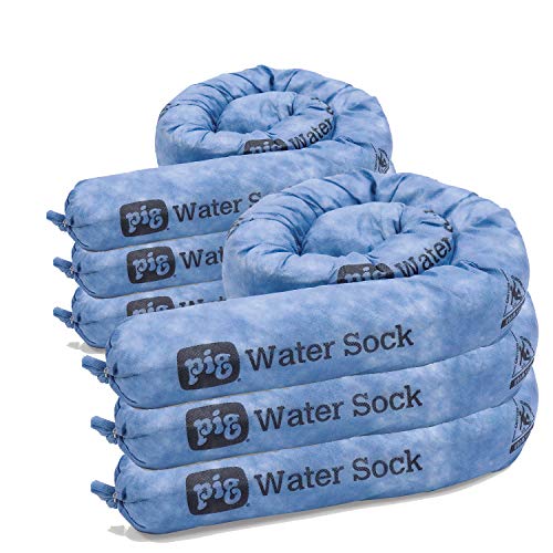 PIG Home Solutions Super Absorbent Sock for Water - 6 Pack - 3" x 48" - Absorbs Up to 1.75 Gallons per Sock - PM50635