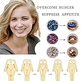 Ronglry Acupressure Slimming Earrings Therapy Weight Loss Earrings for Women Men Non Piercing Metiz Lymphatic Healing Therapy Lymph Detox Earrings Shiny Skinny Ear Clips Studs (8Pairs) A