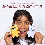 WHAT DO YOU MEME? Emotional Support Kitties by Relatable, Cuddly Stuffed Animals and Toys, Squishy Toys and Plushies, Great Ideas for Loved Ones of All Ages, Includes 5 Plushies with Carrying Basket