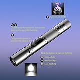 poyoelf Portable 3 in 1 LED Flashlight with Arc Lighter and Alarm,Rechargeable Self-Defense Flashlight | Perfect for Running, Jogging, Walking,Emergency, Camping, Home (Black)