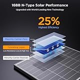 Callsun N-Type 16BB 400W Bifacial Solar Panel, 2Pcs 200 Watt Solar Panel 12/24V, 25% High Efficiency Monocrystalline PV Module for RV Camper Marine Rooftop Power Station Off-Grid Systems (2 Pack 200W)