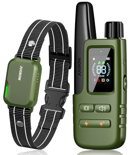 Jugbow Dog Shock Collar - 4200FT Dog Training Collar with Remote Innovative IPX7 Waterproof with 4 Training Modes, Rechargeable E-Collar for All Breeds