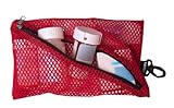 Vaultz Mesh Zipper Pouch Set - Pack of 4 - Mesh Pouch Zipper Bags for Organizing, Storage, Travel, School, Cosmetics - Small, Medium & Large Assorted Bag Sizes - Boys Asst Colors