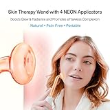 NuDerma Portable Handheld Skin Therapy Wand Machine w/Neon – Anti-Aging - Skin Tightening - Wrinkle Reducing - Dark Circles – Clarifying - Hair & Scalp Stimulator