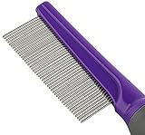 Hertzko Long Teeth Pet Hair Fur Comb - Perfect Brush for Dog and Cat Grooming - Pet Hair Remover & Dog Grooming Kit (Short and Long Teeth)