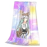 Gacha-Life Kids Adults Ultra-Soft Micro Fleece Blanket Throw All Season Fuzzy Lightweight Throw Blankets for Office Company Home Couch Bed Sofa 80"X60"