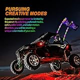 Nilight 2PCS 4FT RGB LED Whip Light, Remote & App Control w/DIY Chasing Patterns Stop Turn Reverse Light Safety Antenna Lighted Whips for ATV UTV Polaris RZR Can-am Dune Buggy Jeep