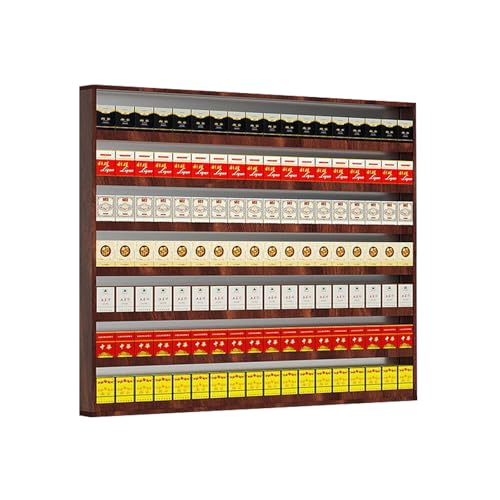 Buhelyc Store Display Shelves Commercial Retail Display Holder Wall Mounted Rectangular Cigarette Case Holder for Retail Store Supermarket Cabinet(Size:Horizontal Style)