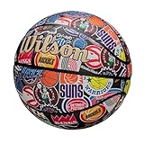 WILSON NBA All Team Retro Basketball - Multicolor, Size 7-29.5"