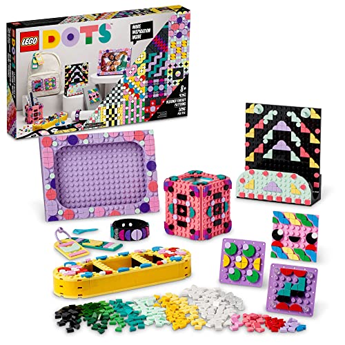 LEGO DOTS Designer Toolkit1, 10 in 1 Toy Craft Set for Kids with Patches, Photo Frame, Pencil Holder, Storage Tray, Creative Activity