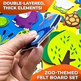 QUOKKA Zoo Felt Board for Kids 3-5 Years Old - Social Emotional Preschool Learning Activities for Ages 2-4