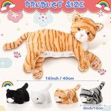 Skylety Nurturing Cat Stuffed Animal with 4 Plush Kittens, Cat Baby Stuffed for Girls and Boys Plushy Mommy Kitty with Baby Kittens for Birthday Party Favors Gifts(Cute Style)