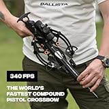 BALLISTA BAT Reverse Draw Compound Mini Crossbow - Crossbow for Hunting, Fishing and Target - Fast 340 fps, Powerful 150lbs, Lightweight 3lbs