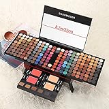 CHARMCODE 190 Colors Cosmetic Make up Palette Set Kit Combination with Eyeshadow Facial Blusher Eyebrow Powder Face Concealer Eyeliner Pencil A Mirror All-in-One Makeup Gift (Multicolor)