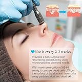 Upgraded Diamond Microdermabrasion Machine, Mcwdoit 65-68cmHg Suction Power Professional Dermabrasion for Skin Peeling Rejuvenation Lifting Tightening Beauty Device