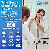 Express Water - Whole House Water Filter System - 3-Stage Water Filtration System - Sediment, KDF & Carbon Filters - Reduce Heavy Metals - Clean Drinking Water - Stainless Steel - Water Pressure Gauge