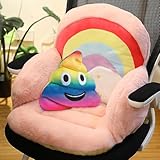 Fun Express Rainbow Emoji Poop Pillow Soft Plush