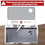 Bestjing Silicone Sink Protectors for Kitchen Sink - 28.4"x 14.3" Kitchen Protector Accessory, Non-Slip Heat Resistant Mat for Bottom of Farmhouse Porcelain Stainless Steel (Right & Left Drain)